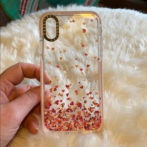 Hearts transparent phone case